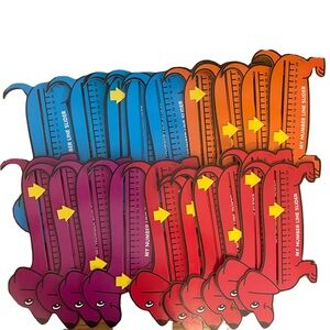 Colorful Dog-Shaped Number Line Sliders